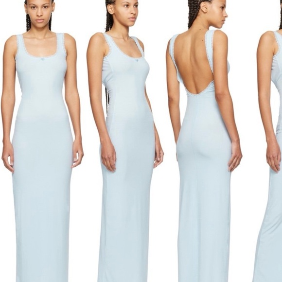SKIMS Dresses & Skirts - Elegant Light Blue Sleeveless Maxi Dress